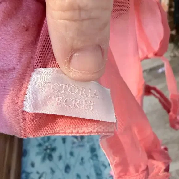 Vintage 1999 Victoria’s Secret Pink Lace Mesh Bustier Garter Top 36B soft girl - Picture 3 of 9